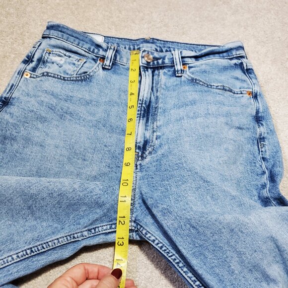 GAP ‘90s Loose High Rise Jeans Straight Leg Distressed Light Wash Women 27 x 29" - Picture 12 of 14